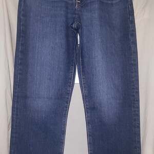 Levi's Premium Ribcage Straight Ankle Jeans Dark Wash Button Fly Size 24x28